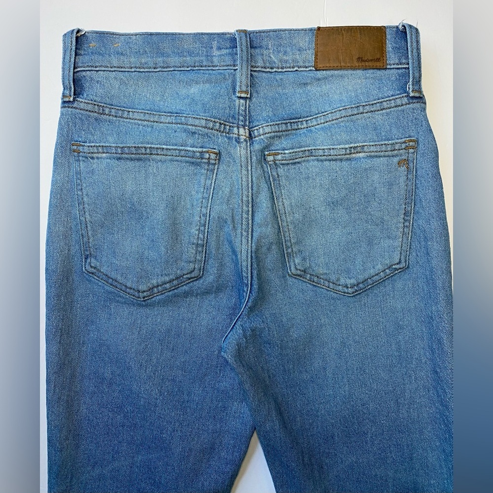 Madewell The Perfect Vintage High Rise Distressed Raw Cropped Jeans Blue SZ 23P - Picture 7 of 14